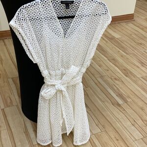 Banana Republic White Eyelet Dress
